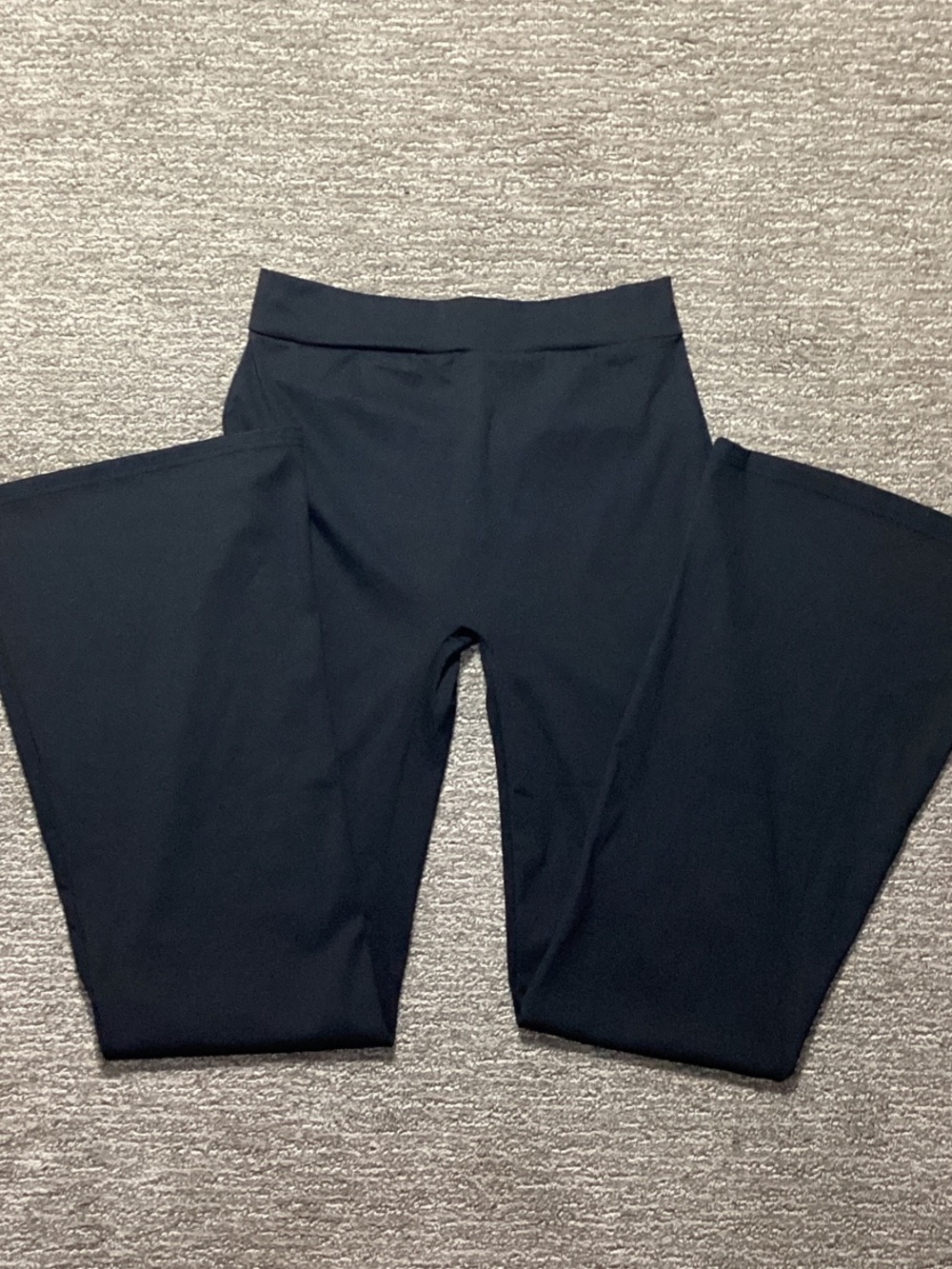 Wide-Leg mid-Rise Women's Pants — Black